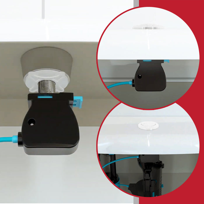 Universal Toilet Cistern Dual Flush Push Button Kit for 20mm 40mm 50mm 60mm Lid Hole (Gloss White)