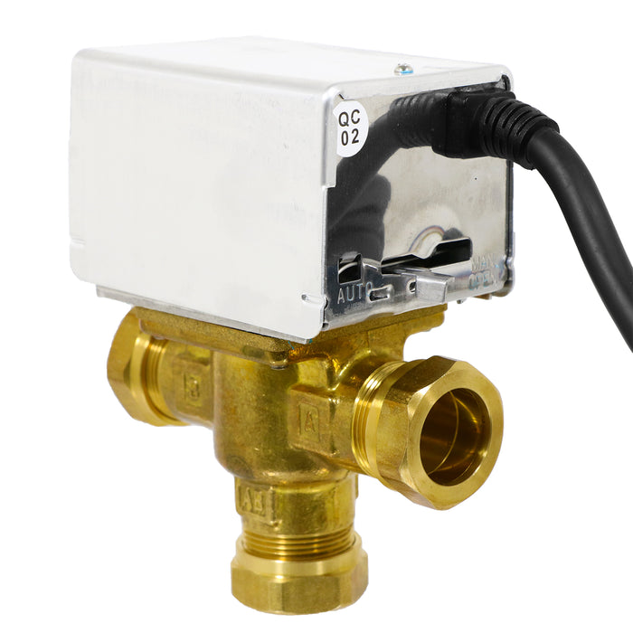 Tower 28mm 3 Port Motorised Mid Position Valve Central Heating / Boiler System Control VAL328MP