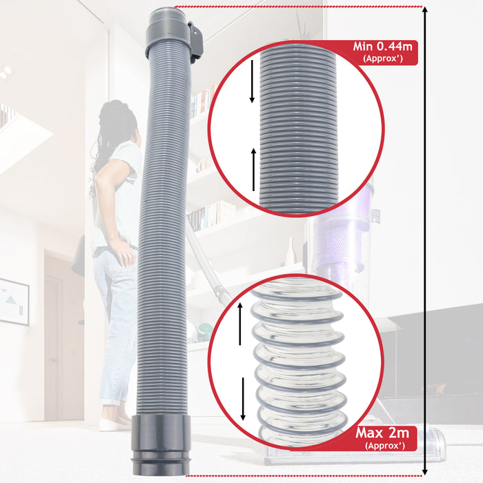 Suction Hose For VAX Mach Air Stretch Pet Vacuum Cleaners 2m 12142222 1-2-142222