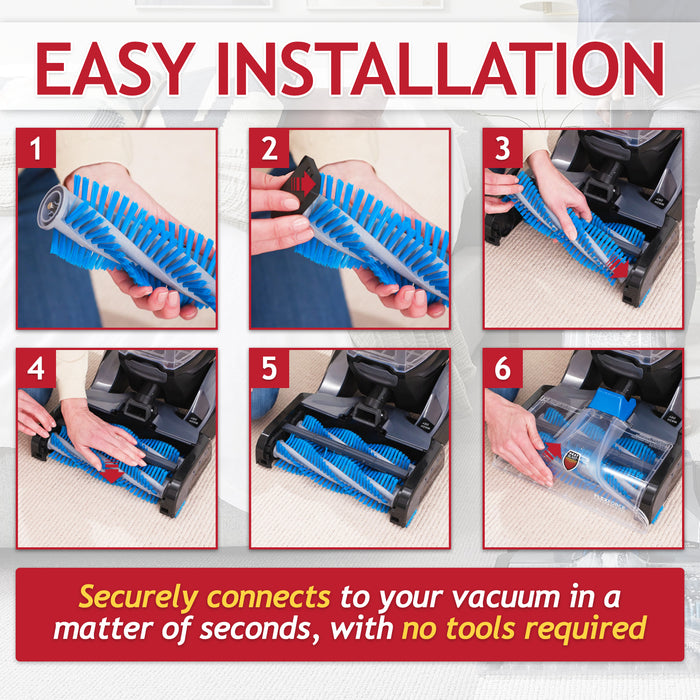Brushbar and Endcap for Vax Platinum Smartwash CDCW-SWXS CDCW-SWXSRB CDCW-SWXP CDCW-SWXPRB Vacuum Brush Roll (13142420)