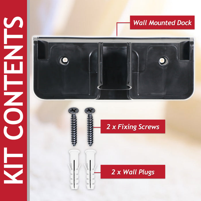 Wall Mounted Dock for VAX ONEPWR Blade 3 4 Pet & Car Dual Battery Vacuum Cleaner (1-4-14218.2)