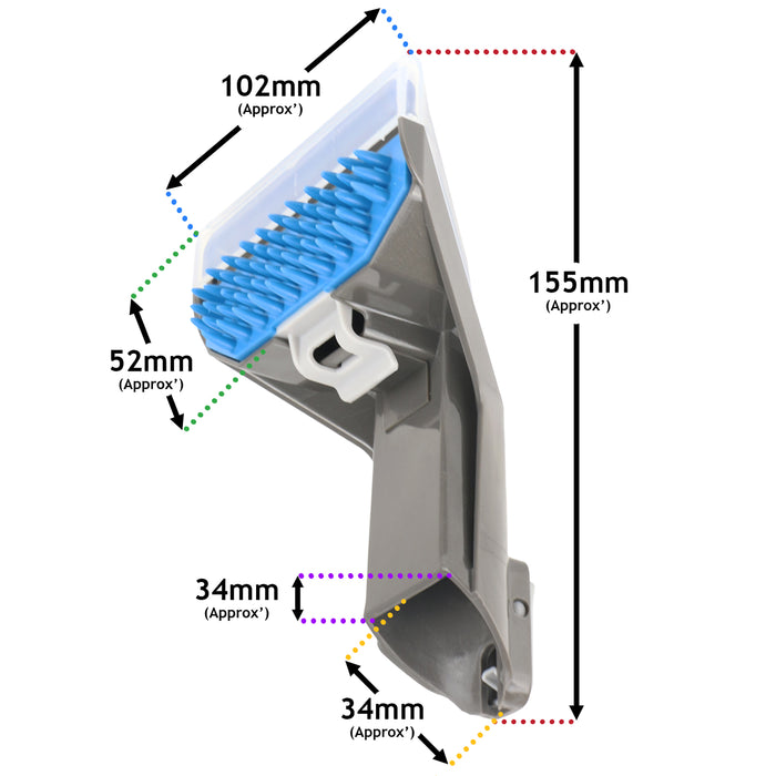 2 in 1 Upholstery & Pet Hair Brush Attachment For VAX Rapid Power Platinum Carpet Cleaners