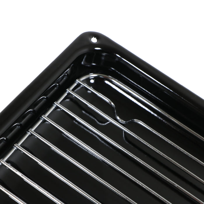 UNIVERSAL Oven Grill Pan Tray with Rack and Detachable Handle 360x290mm 20627919