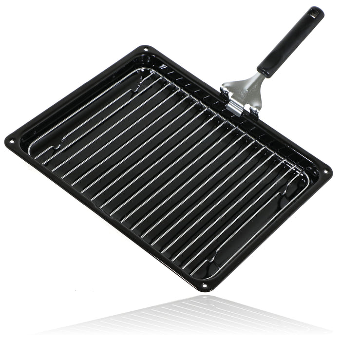 UNIVERSAL Oven Grill Pan Tray with Rack and Detachable Handle 360x290mm 20627919