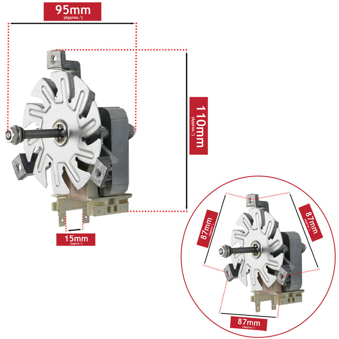 Fan Oven Motor for Sharp for Servis for Hygena for Montpellier for Russell Hobbs