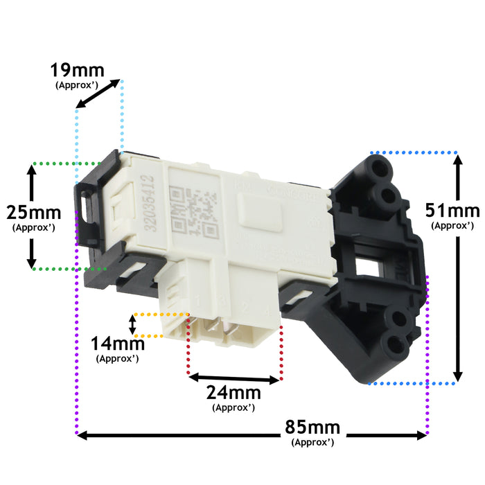 Door Lock For Bush A128A A129Q F821 F84 Washing Machines Interlock Switch