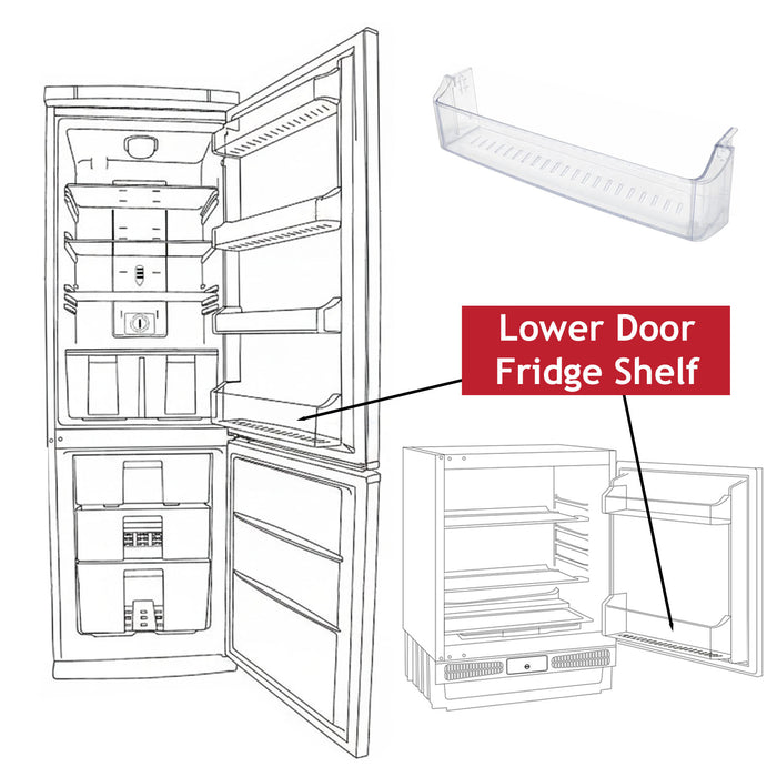 Currys Essentials Fridge Lower Door Shelf Tray Balcony Bottle Bar C55TW11