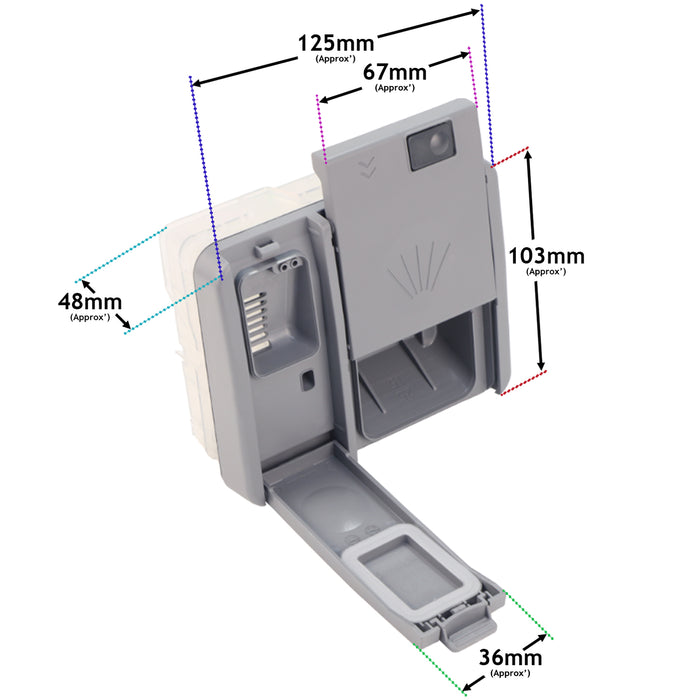 Detergent Tablet Dispenser Drawer Slide Door For Curry's Essentials CDW45S18 CDW45W18 CDW60B18 CDW60S18 Dishwashers