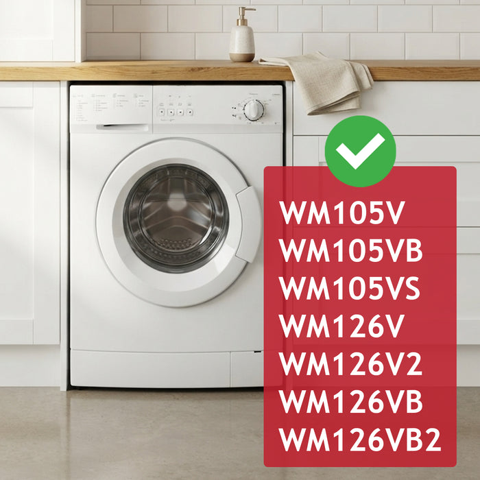 Rubber Door Seal Gasket For White Knight WM126V2 WM126VB2 Washing Machines 42195043