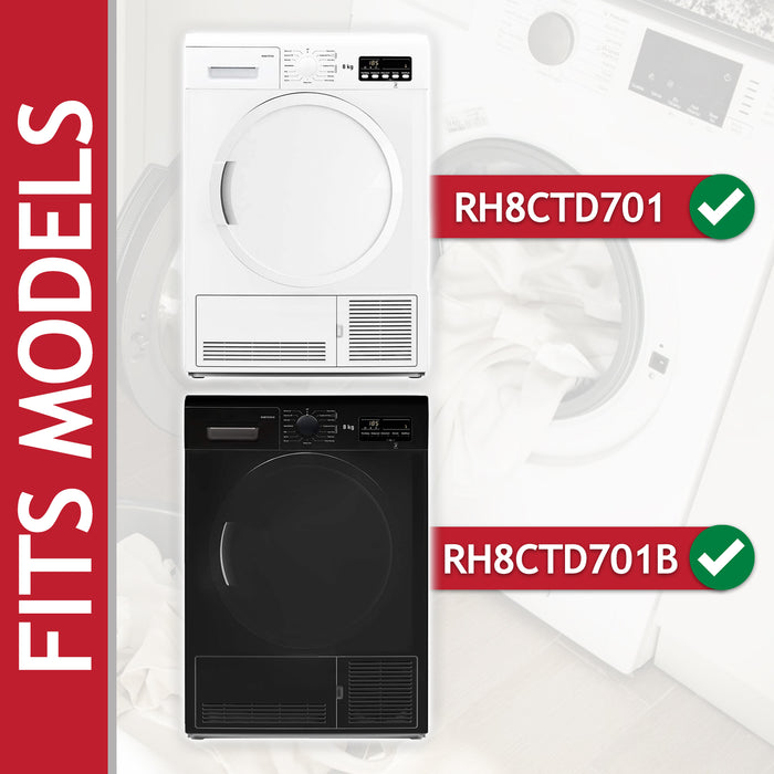 Poly-V Drive Belt for Russell Hobbs RH8CTD701 Tumble Dryer (7PH2012 SH200, 42232588 / 42164399)