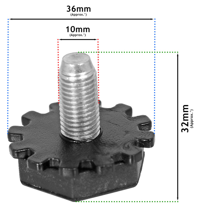 Beko Washing Machine Foot Leg Adjustable Levelling Castor 10mm Thread Genuine