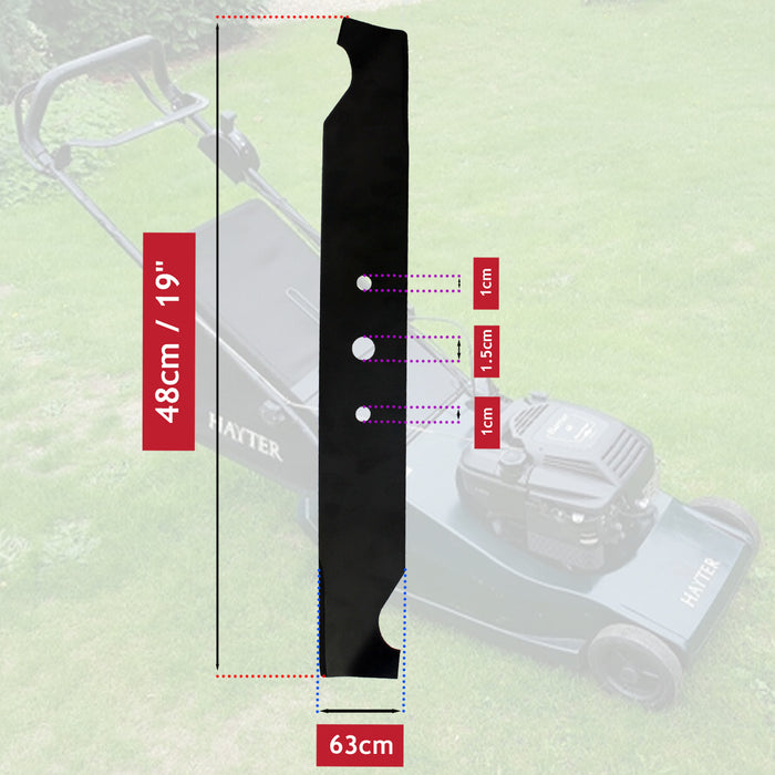 19" 48cm Hi Lift Cutting Blade for Hayter Motif 433H 434H Lawnmower Lawn Mower