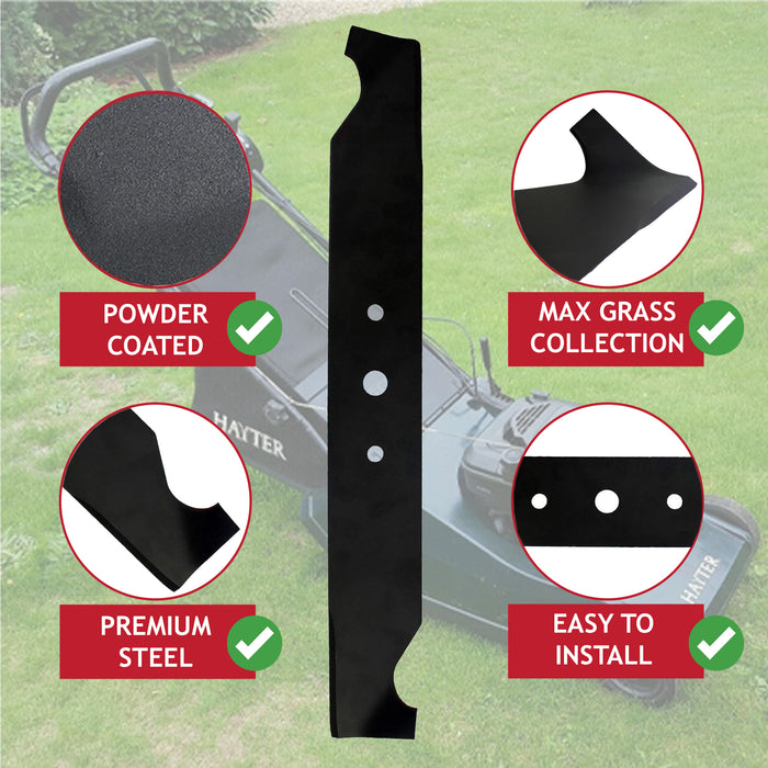 19" 48cm Hi Lift Cutting Blade for Hayter Motif 433H 434H Lawnmower Lawn Mower