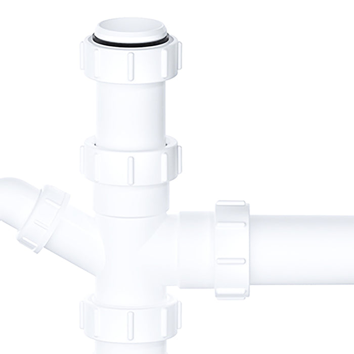 SPARES2GO 40mm Sink Trap Doppio Ugello Lavatrice Lavastoviglie SPARES2GO 40mm Sink Trap Doppio Ugello Lavatrice Lavastoviglie