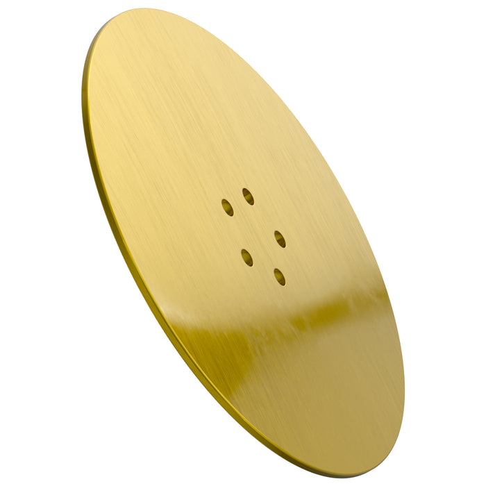 110mm Luxury Plug Cover for Shower Trap with 90mm Tray (Brushed Brass)