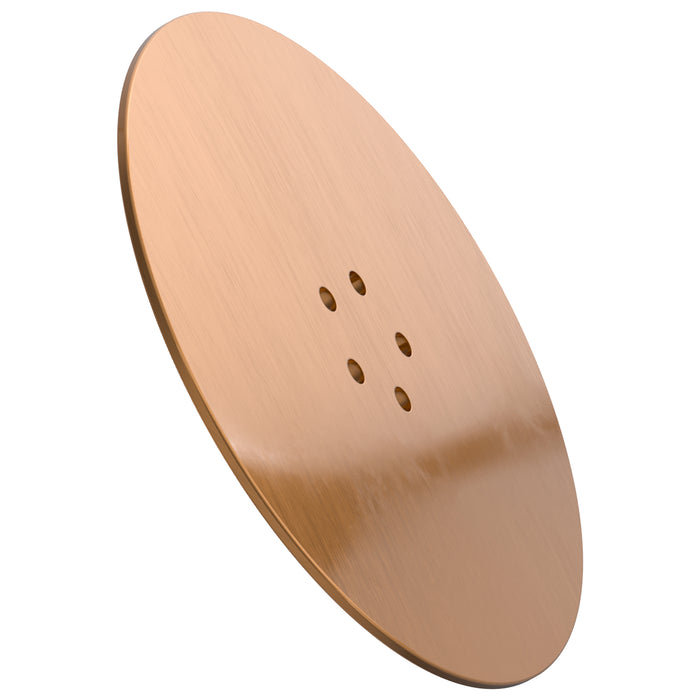 110mm Luxury Plug Cover for Shower Trap with 90mm Tray (Brushed Copper)