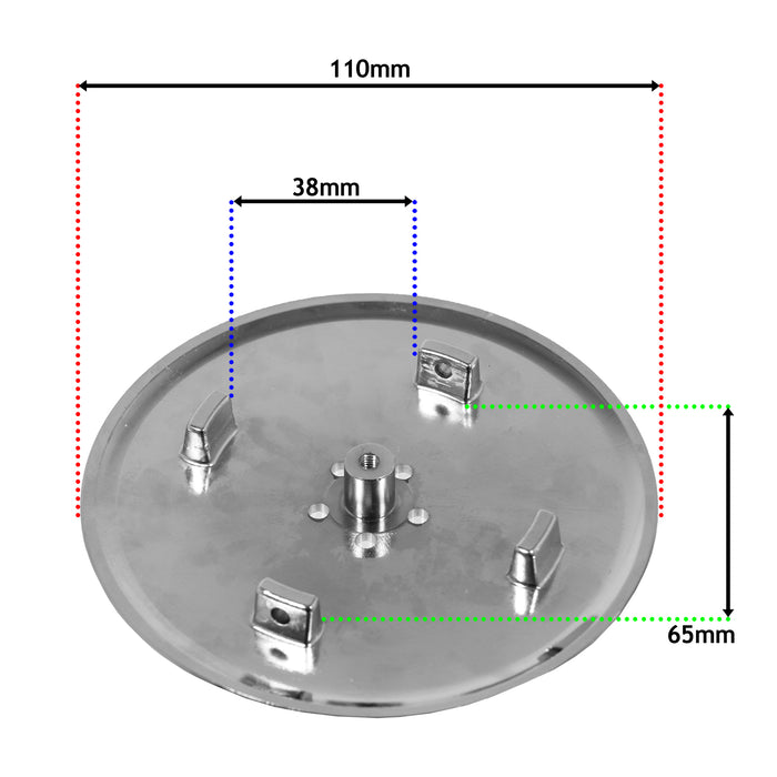 110mm Luxury Plug Cover for Shower Trap with 90mm Tray (Brushed Nickel)