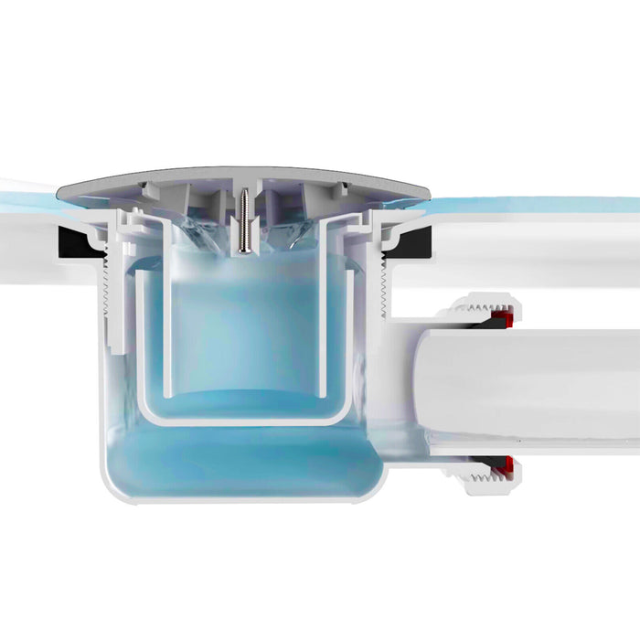 Shower Trap for 90mm Tray Plug Hole 1.5" Luxury Drain Water Waste Dome Base Kit (Matt White)