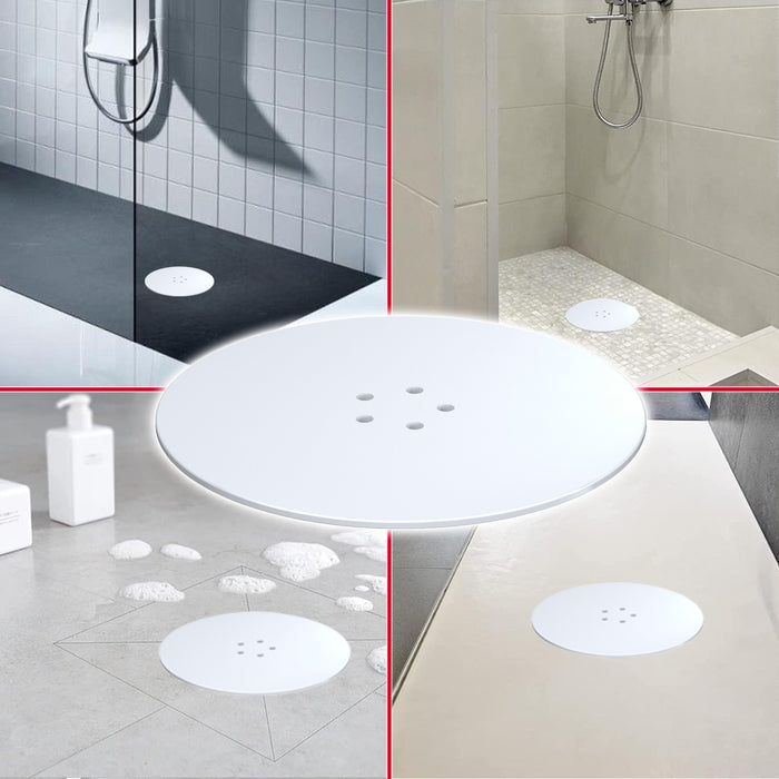 110mm Luxury Plug Cover for Shower Trap with 90mm Tray (Matt White)
