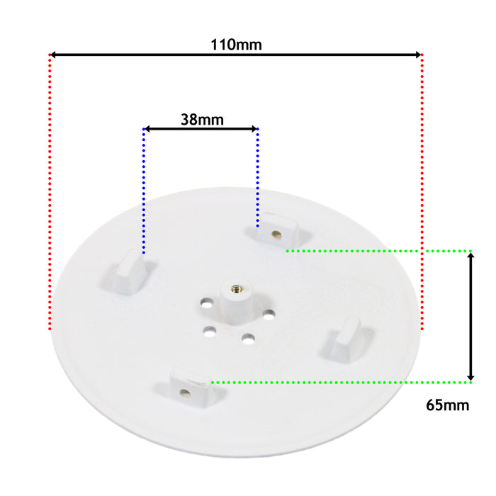110mm Luxury Plug Cover for Shower Trap with 90mm Tray (Matt White)