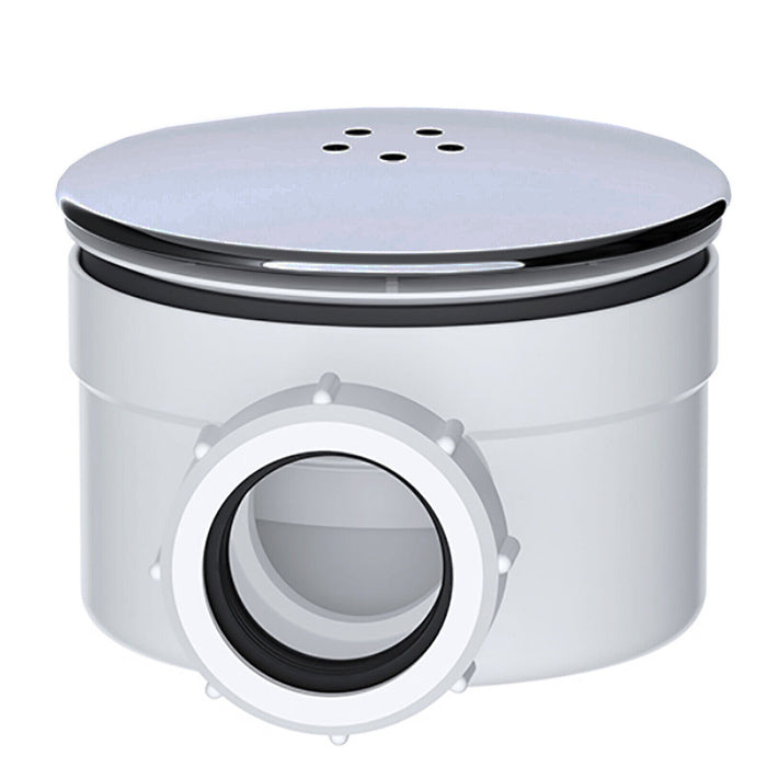 Shower Trap for 90mm Tray Plug Hole 1.5" Luxury Drain Water Waste Dome Base Kit (Brushed Nickel)