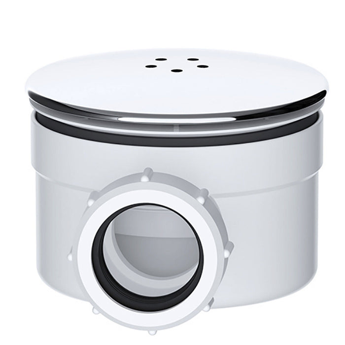 Shower Trap for 90mm Tray Plug Hole 1.5" Luxury Drain Water Waste Dome Base Kit (Chrome Silver)