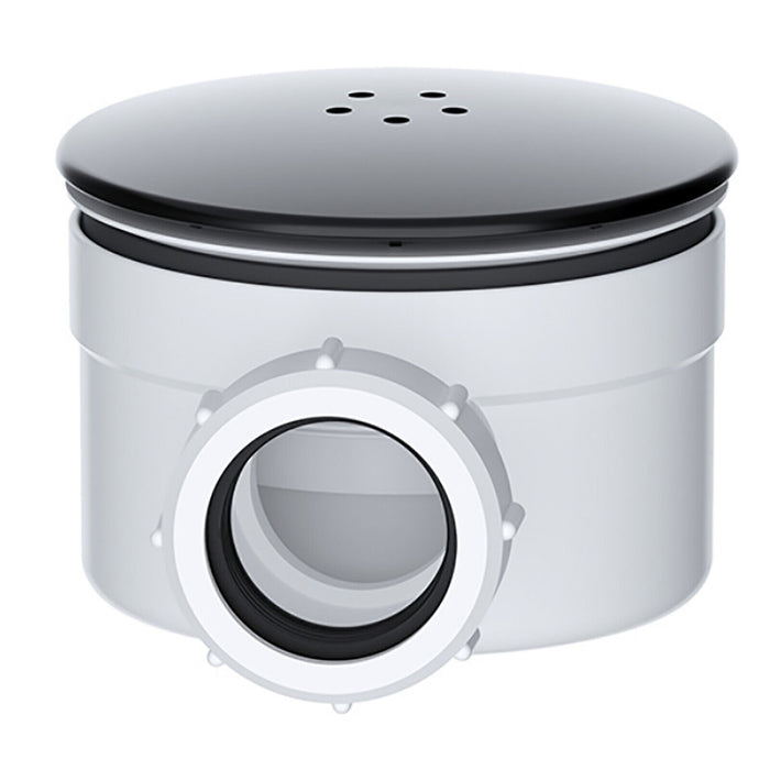 Shower Trap for 90mm Tray Plug Hole 1.5" Luxury Drain Water Waste Dome Base Kit (Matt Black)