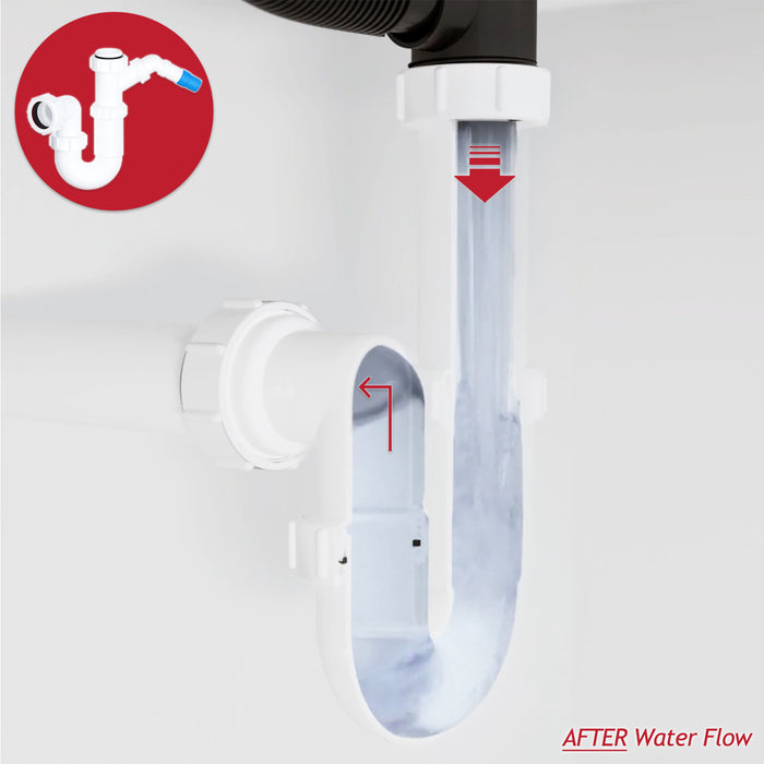 40mm Telescopic Sink Trap Kitchen Washing Machine Dishwasher 75mm Seal Water Discharge Kit