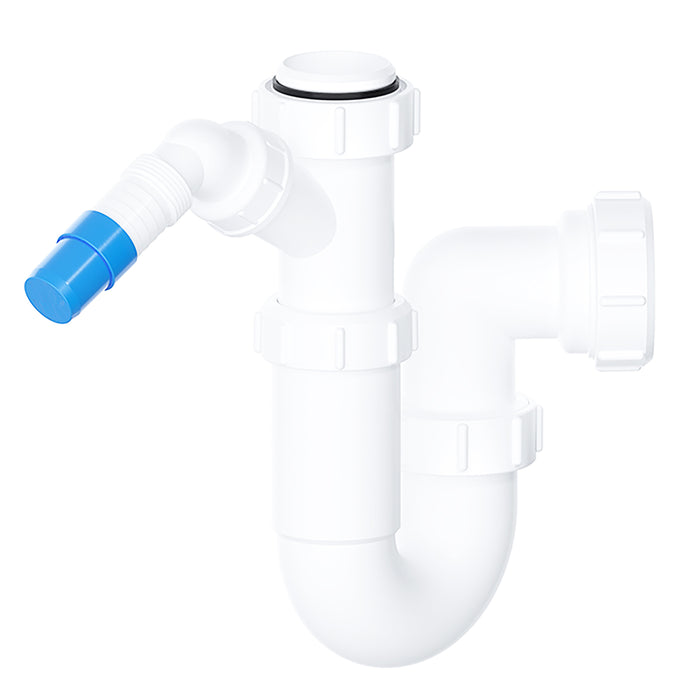 40mm Telescopic Sink Trap Kitchen Washing Machine Dishwasher 75mm Seal Water Discharge Kit