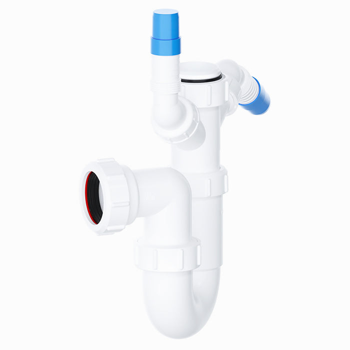 40mm Sink Trap Double Nozzle Washing Machine Dishwasher 75mm Water Seal Discharge Kit