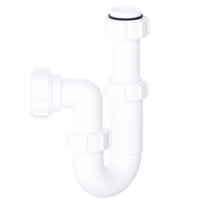 Telescopic Sink P Trap Basin Swivel Plumbing Waste Pipe Kit (32mm / 1.25")