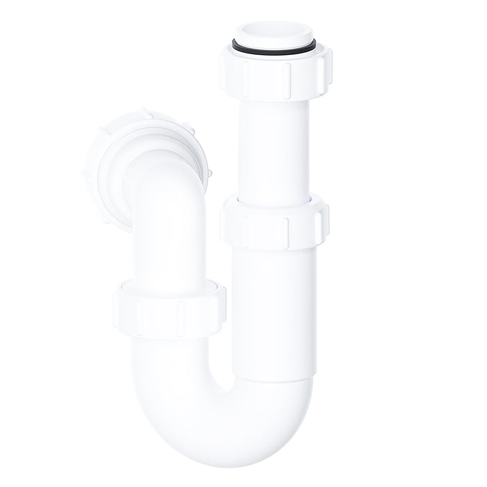 Telescopic Sink P Trap Basin Swivel Plumbing Waste Pipe Kit (32mm / 1.25")