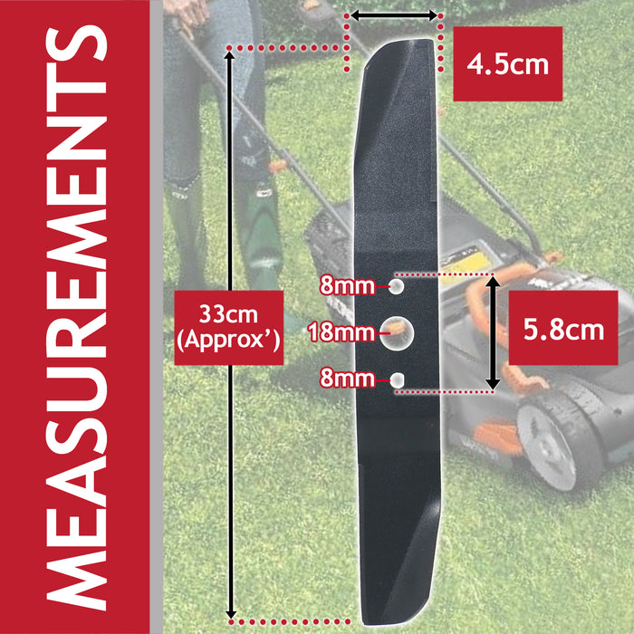 Lama Tagliaerba 34 Cm WORX WG722E WG772E WG773E WG776E WG778E - Foto 9