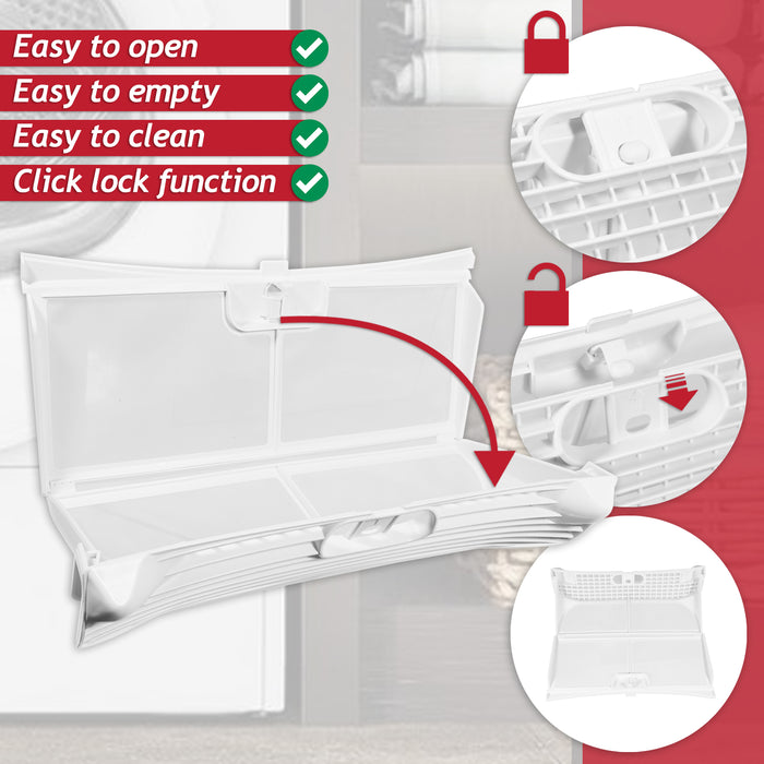 Lint Fluff Filter Mesh Screen Cage for Whirlpool AWZ Tumble Dryer (481248058322 / C00311293)