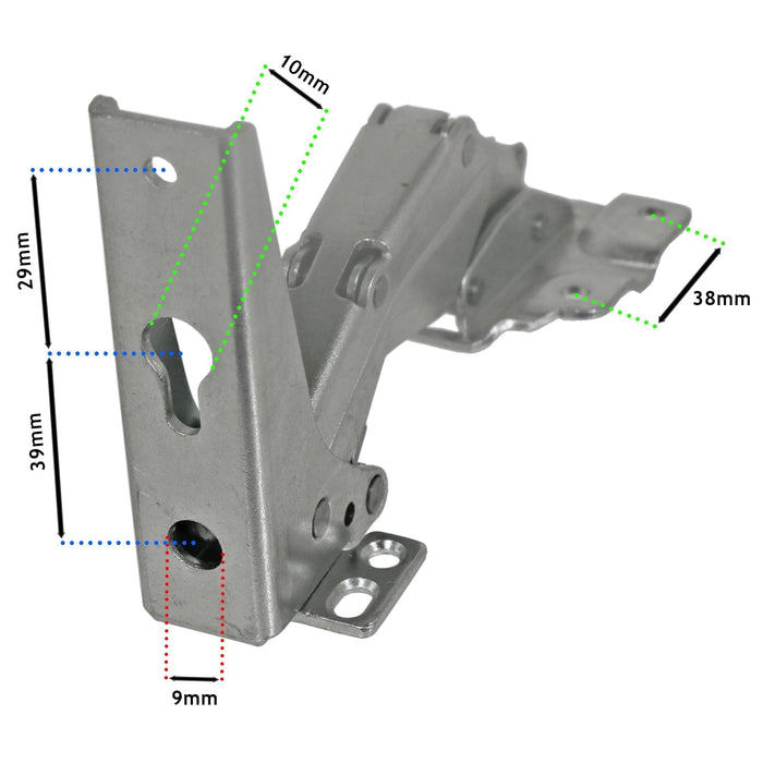 Integrated Door Hinge Pair for Ignis Fridge Freezer 3362 3363 5.0 41,5 (Top Upper / Lower)