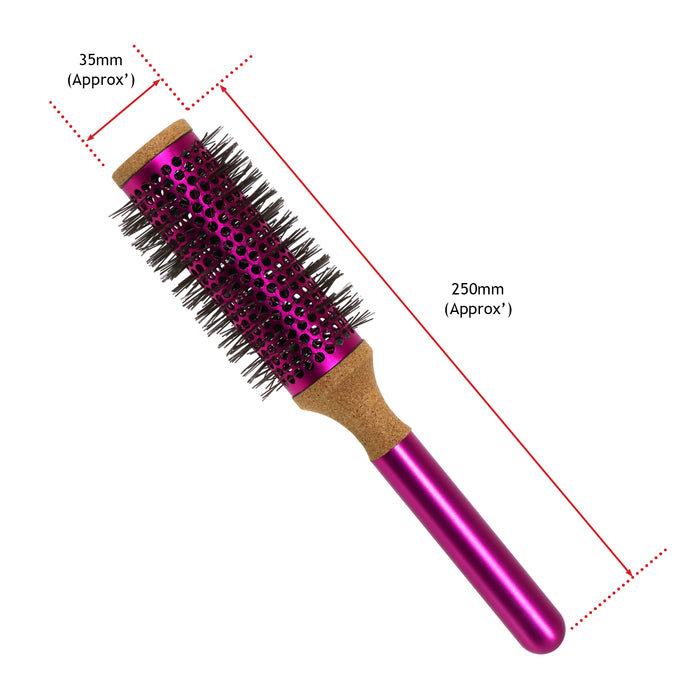 DYSON Hairbrush Vented Round Fushia Pink Cork Brush 970293-03