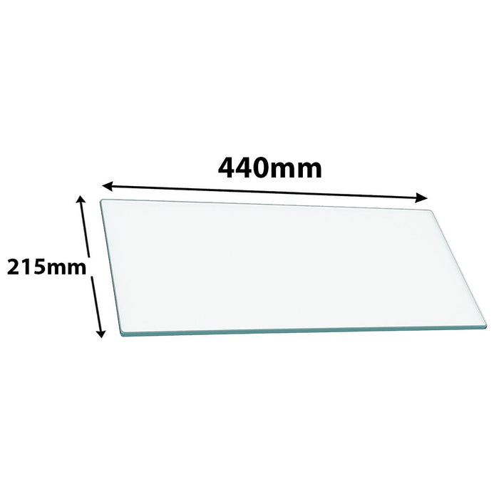 Universal Glass Fridge Crisper Shelf Replacement Refrigerator 440mm x 215mm