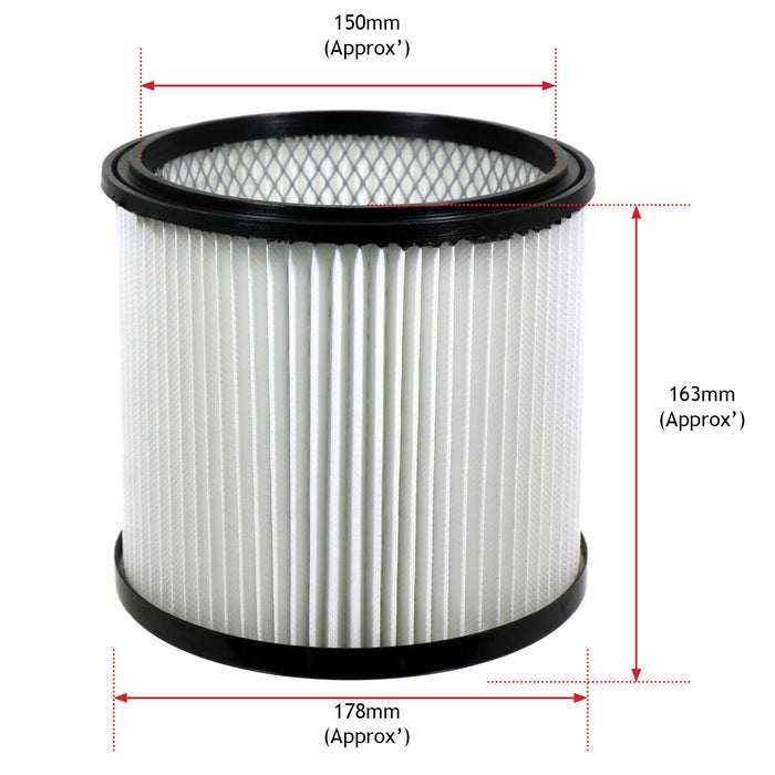 Cartridge Foam Filter for Titan TTB350 TTV431 16L 20L 30L 40L Vacuum + 5 Bags