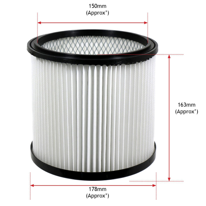 Cartridge Foam Filter for Titan TTB350 TTV431 16L 20L 30L 40L Vacuum + 10 Bags