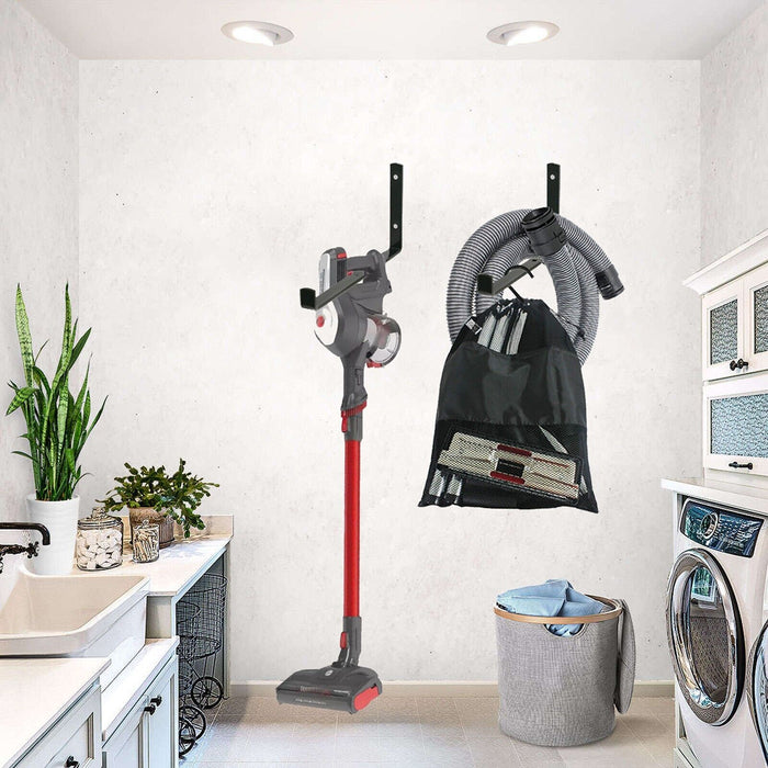 Vacuum Storage Brackets Universal Cordless Wall Mount Hook Rack Steel Organiser