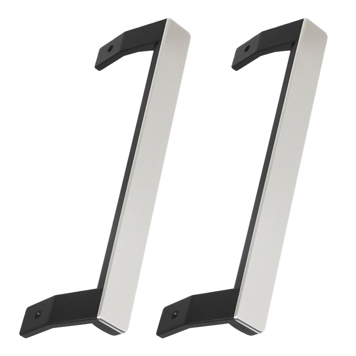 Door Handle Grab Bars for Beko CFP169 FFP167 Fridge Freezer 5907610700 (Silver / Black, 330mm, Pack of 2)