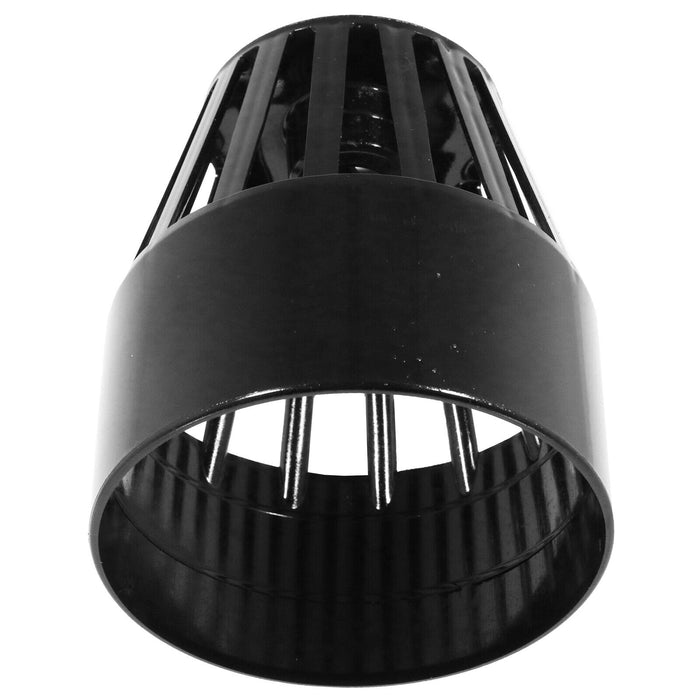 110mm Vent Terminal Soil Pipe Drain Stack System Ring Seal Bird Roof Cage (Black)