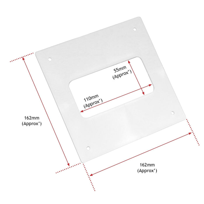 Cooker Hood External Vent Kit 4" 5" 6" 100mm 125mm 150mm Universal Exterior Wall Ducting Set (White)