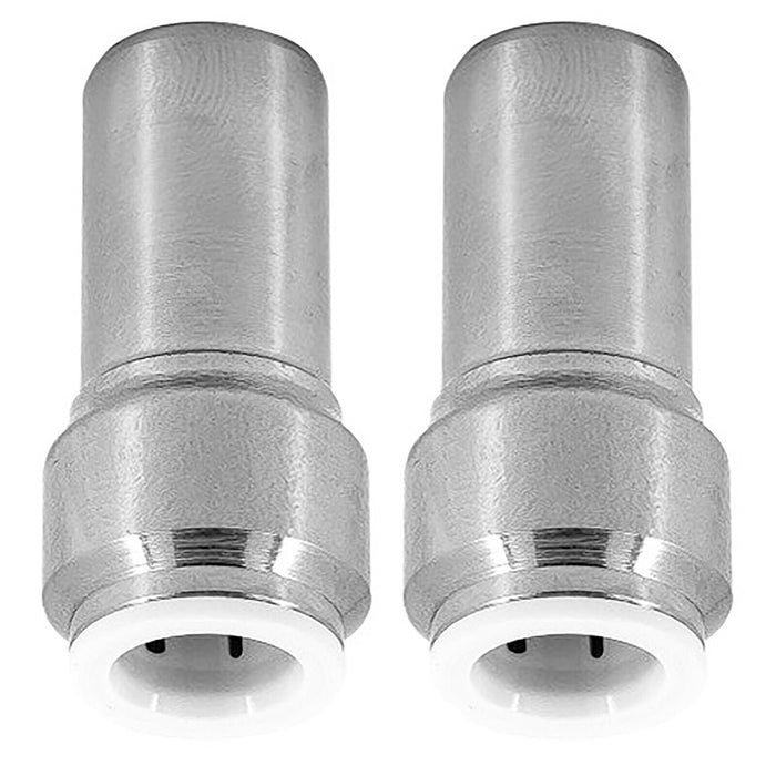Radiator Valve 15mm x 10mm Pushfit Chrome Speed Fit Reducing Straight Compression Stem (Pack of 4)