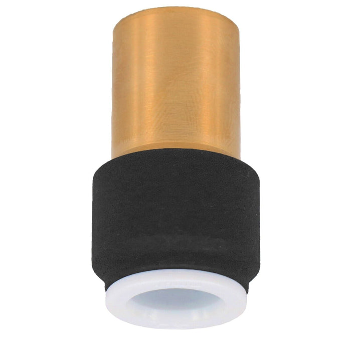 Radiator Valve 15mm x 10mm Black Pushfit Reducing Straight Speed Fit Compression Stem Valves (Pack of 4)