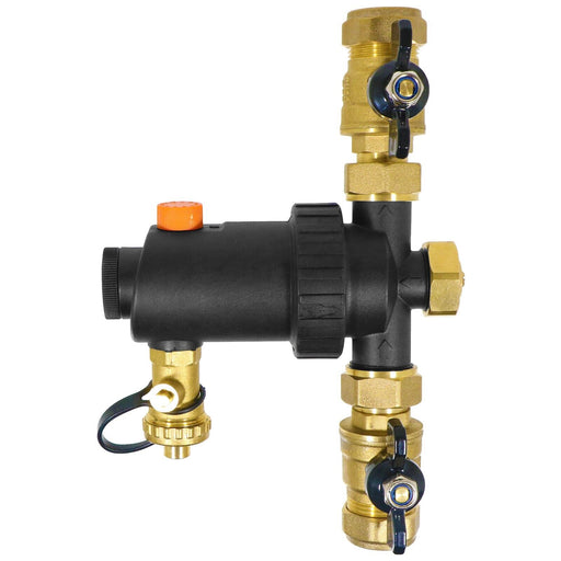 Boiler Filter 22mm Inline Magnetic Mini Central Heating Compression Pipe Valve