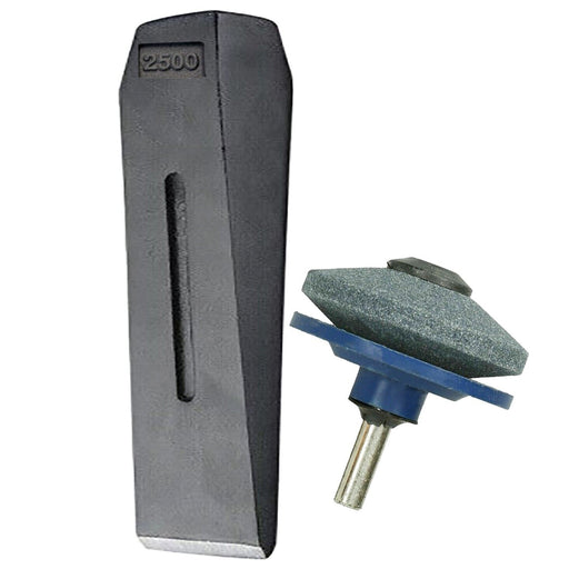 Log Splitter 2.5KG 10" Wood Splitting Chisel Wedge + Drill Blade Sharpener Attachment Kit