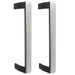 Door Handle Grab Bars for Beko CFP169 FFP167 Fridge Freezer 5907610700 (Silver / Black, 330mm, Pack of 2)