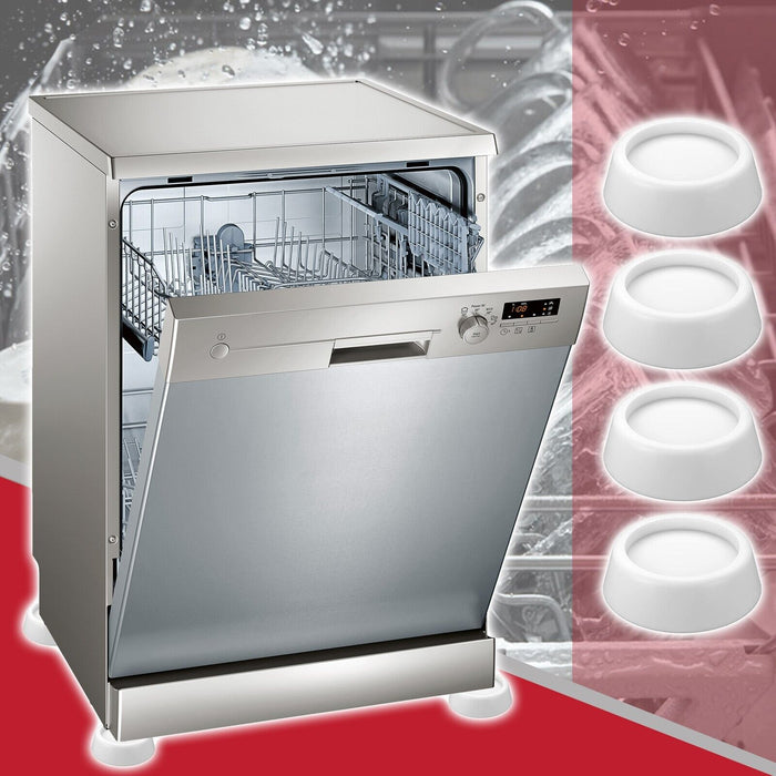 Anti Vibration Rubber Feet Appliance Furniture Non Slip Shock Absorber Pads (White, Pack of 4)