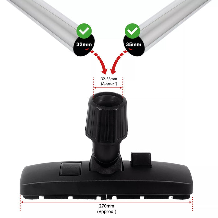 Floor Brush Tool for Vytronix BGGC01 CYL01 PET01 VTBC01 Dual Pedal